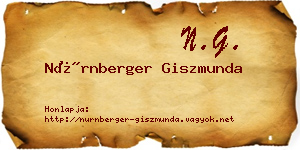 Nürnberger Giszmunda névjegykártya